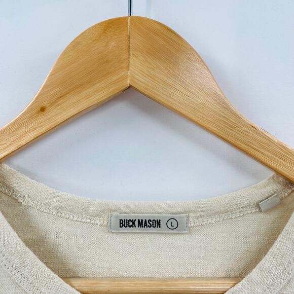 Buck Mason Cream Crewneck tee - Picture 3 of 5